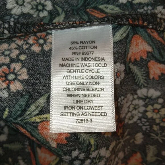 a.n.a Womens Floral Ruffle Trim Cami Size M - Picture 7 of 7